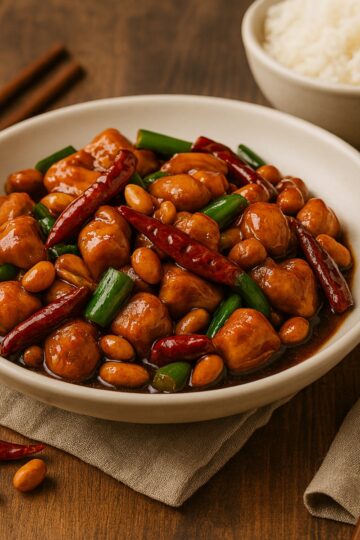 bowl of kung pao chicken